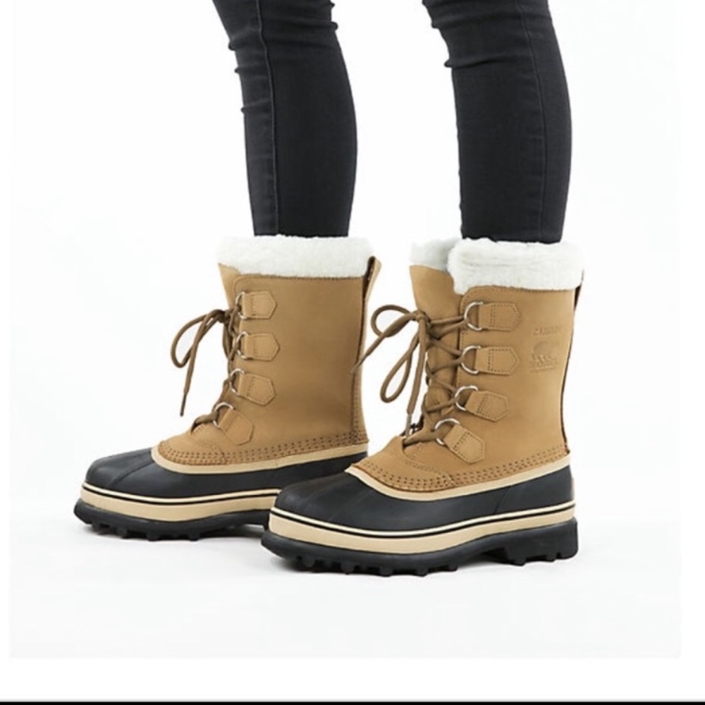Sorel Caribou Waterproof Snow Boots Leather Brown